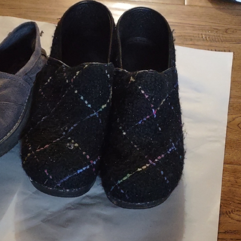 Sanita Black and Multicolor Women's Slippers, Bob,'s Memory Foam. Xoxo Booties 9